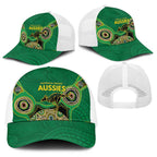Australia Cricket Spirit 2026 Baseball Net Cap World T20 Edition - Green Aboriginal - Aussie Hoodie