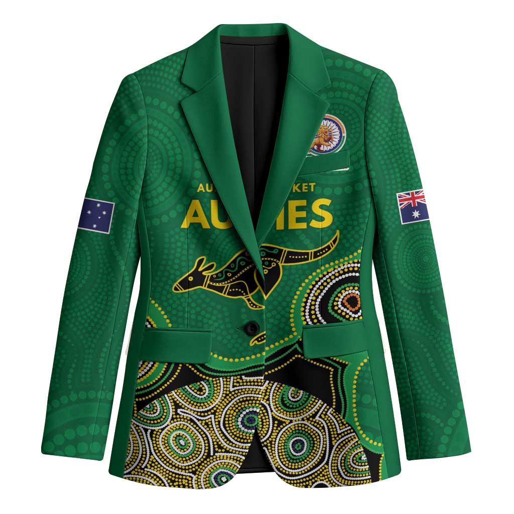 Custom Australia Cricket Spirit 2026 Blazer World T20 Edition - Green Aboriginal - Aussie Hoodie