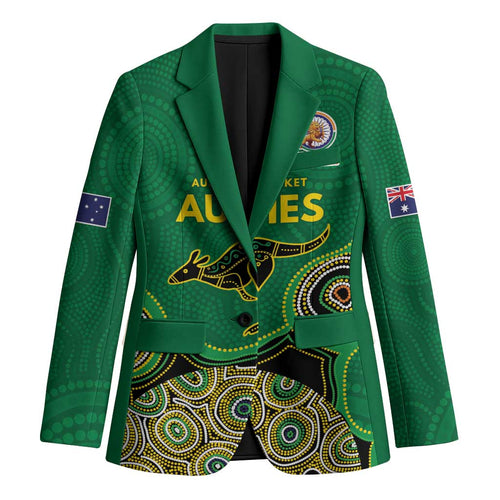 Custom Australia Cricket Spirit 2026 Blazer World T20 Edition - Green Aboriginal - Aussie Hoodie