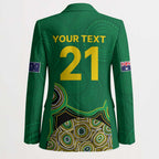 Custom Australia Cricket Spirit 2026 Blazer World T20 Edition - Green Aboriginal - Aussie Hoodie