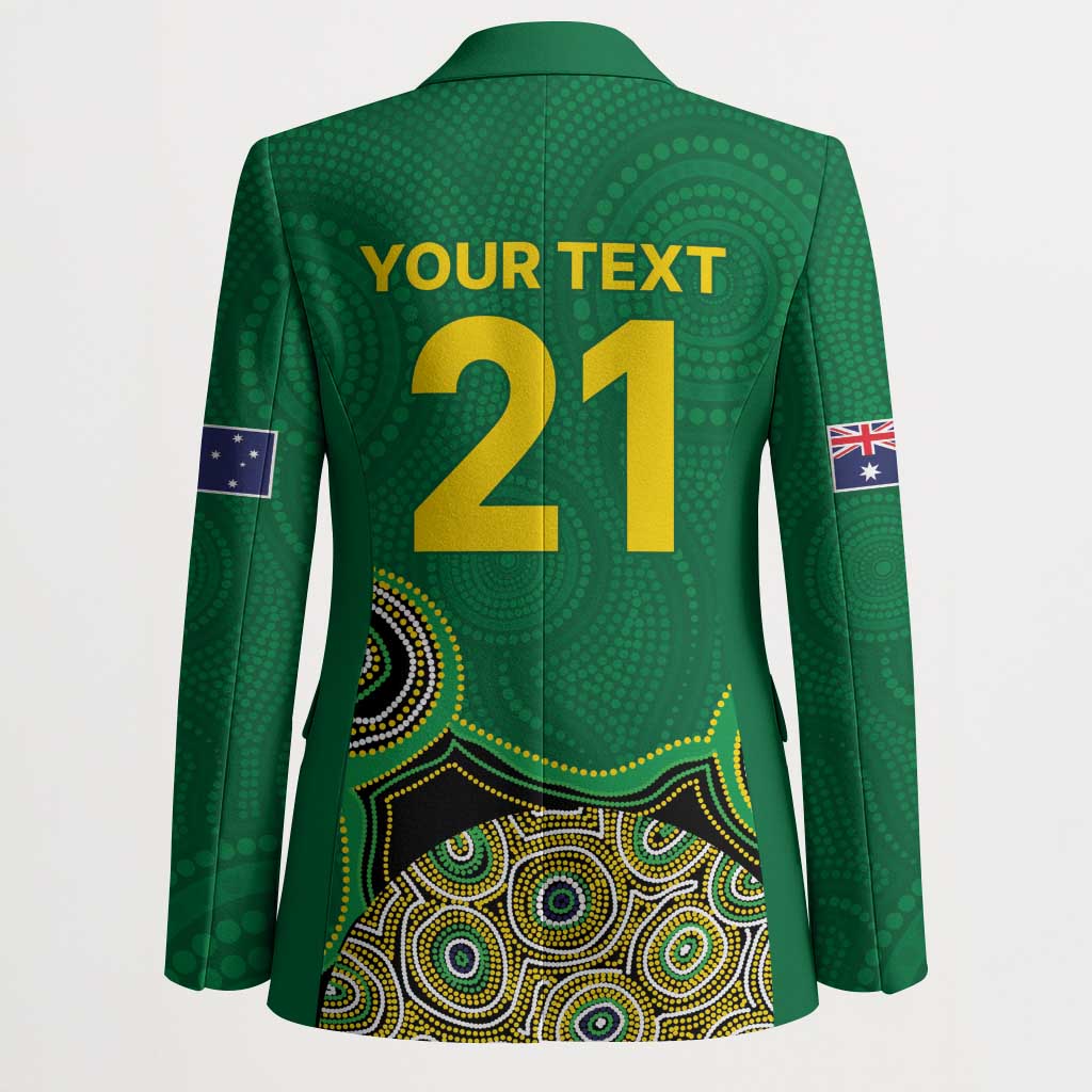 Custom Australia Cricket Spirit 2026 Blazer World T20 Edition - Green Aboriginal - Aussie Hoodie