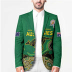 Custom Australia Cricket Spirit 2026 Blazer World T20 Edition - Green Aboriginal - Aussie Hoodie