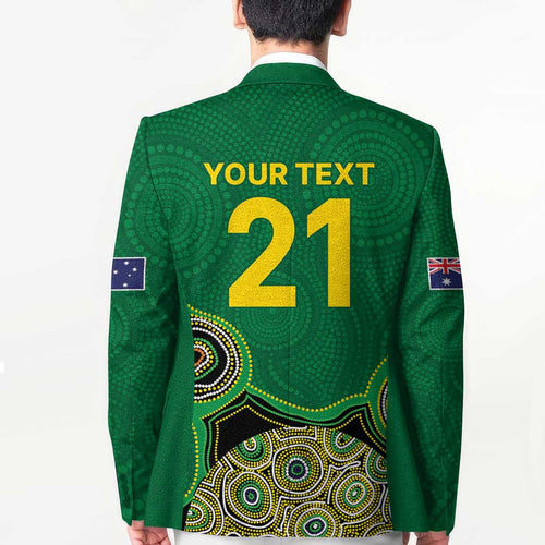 Custom Australia Cricket Spirit 2026 Blazer World T20 Edition - Green Aboriginal - Aussie Hoodie