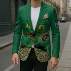Custom Australia Cricket Spirit 2026 Blazer World T20 Edition - Green Aboriginal - Aussie Hoodie
