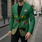 Custom Australia Cricket Spirit 2026 Blazer World T20 Edition - Green Aboriginal - Aussie Hoodie