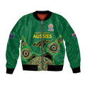 Custom Australia Cricket Spirit 2026 Bomber Jacket World T20 Edition - Green Aboriginal - Aussie Hoodie