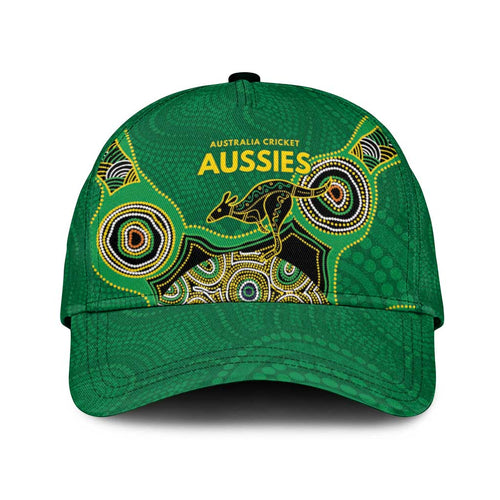 Australia Cricket Spirit 2026 Classic Cap World T20 Edition - Green Aboriginal - Aussie Hoodie