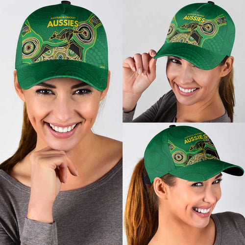 Australia Cricket Spirit 2026 Classic Cap World T20 Edition - Green Aboriginal - Aussie Hoodie