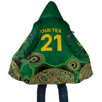 Custom Australia Cricket Spirit 2026 Cloak World T20 Edition - Green Aboriginal - Aussie Hoodie