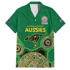 Custom Australia Cricket Spirit 2026 Hawaiian Shirt World T20 Edition - Green Aboriginal - Aussie Hoodie