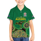 Custom Australia Cricket Spirit 2026 Hawaiian Shirt World T20 Edition - Green Aboriginal - Aussie Hoodie