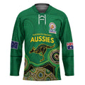 Custom Australia Cricket Spirit 2026 Hockey Jersey World T20 Edition - Green Aboriginal - Aussie Hoodie