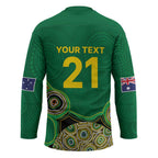Custom Australia Cricket Spirit 2026 Hockey Jersey World T20 Edition - Green Aboriginal - Aussie Hoodie