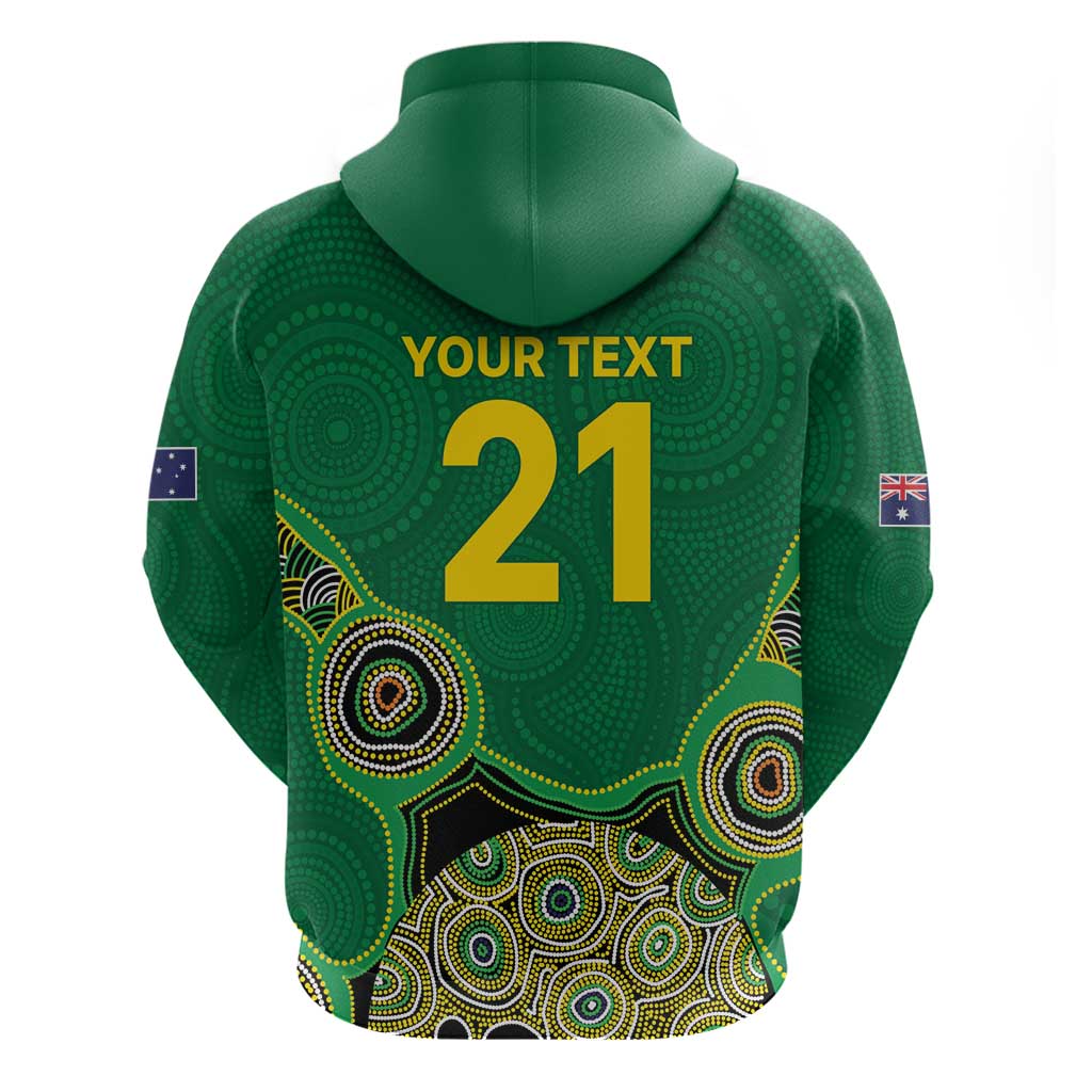Custom Australia Cricket Spirit 2026 Hoodie World T20 Edition - Green Aboriginal - Aussie Hoodie