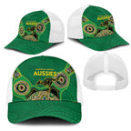 Australia Cricket Spirit 2026 Mesh Trucker Cap World T20 Edition - Green Aboriginal - Aussie Hoodie