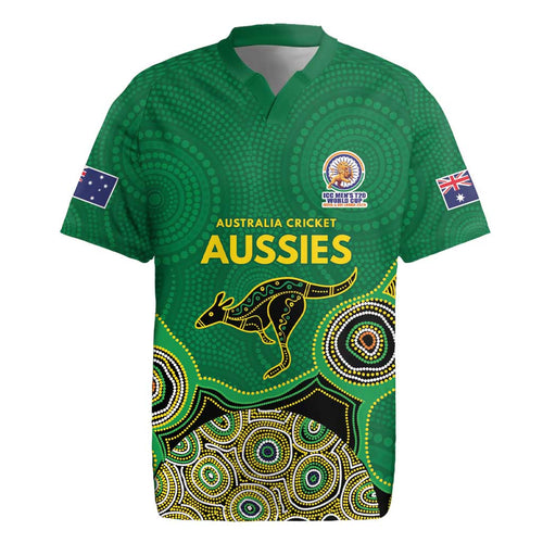 Custom Australia Cricket Spirit 2026 Rugby Jersey World T20 Edition - Green Aboriginal - Aussie Hoodie
