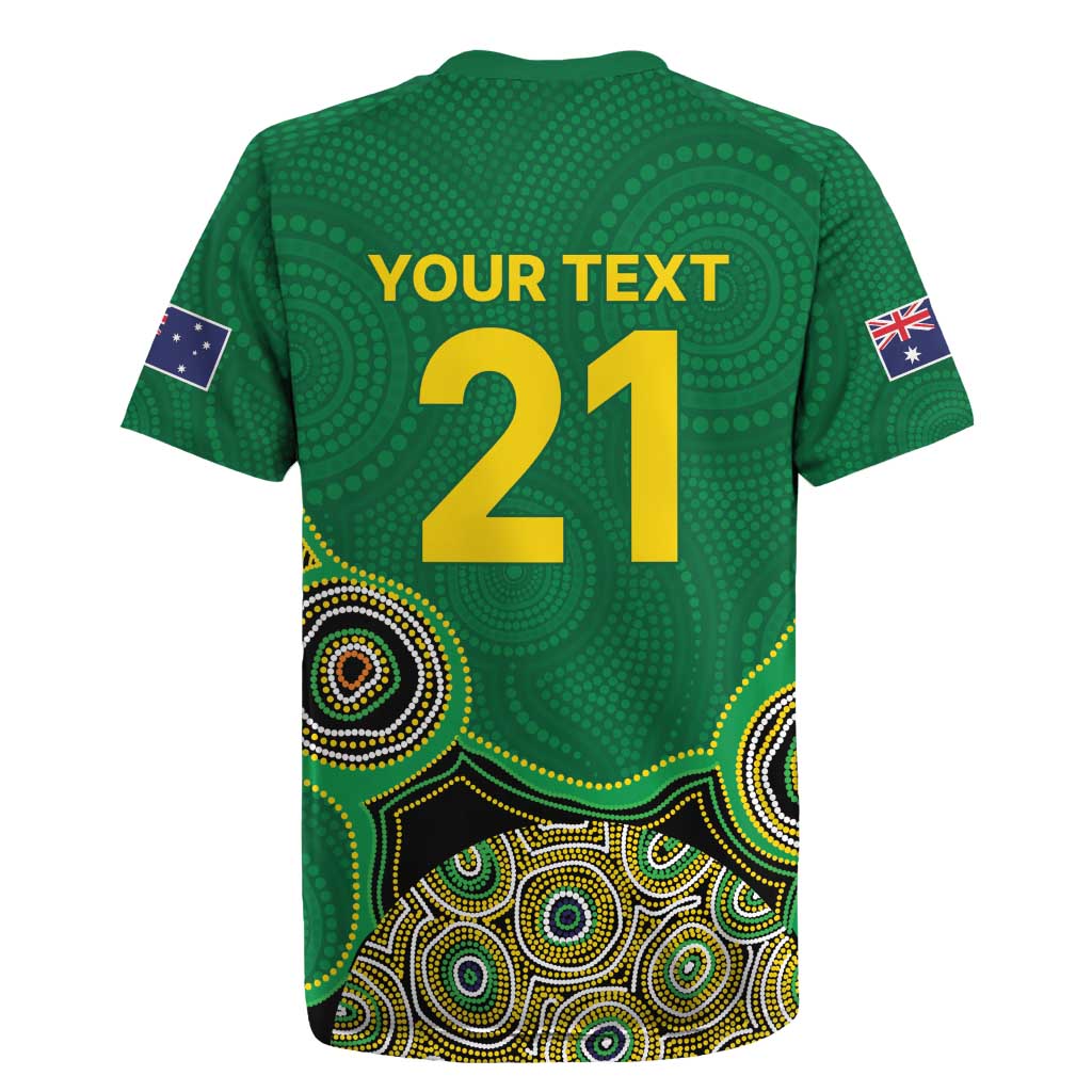 Custom Australia Cricket Spirit 2026 Rugby Jersey World T20 Edition - Green Aboriginal - Aussie Hoodie