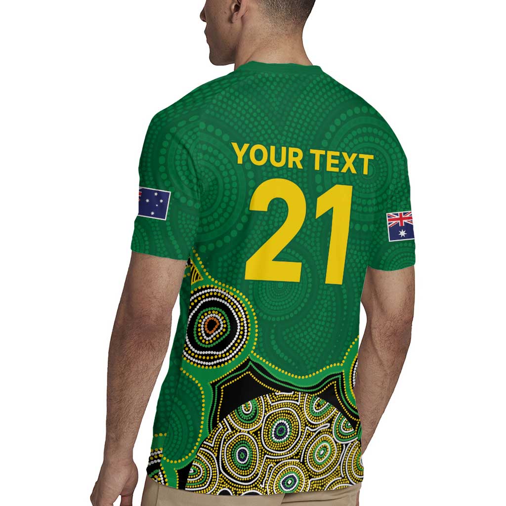 Custom Australia Cricket Spirit 2026 Rugby Jersey World T20 Edition - Green Aboriginal - Aussie Hoodie