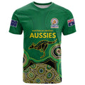 Custom Australia Cricket Spirit 2026 T Shirt World T20 Edition - Green Aboriginal - Aussie Hoodie