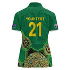 Custom Australia Cricket Spirit 2026 Women Polo Shirt World T20 Edition - Green Aboriginal - Aussie Hoodie