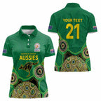 Custom Australia Cricket Spirit 2026 Women Polo Shirt World T20 Edition - Green Aboriginal - Aussie Hoodie
