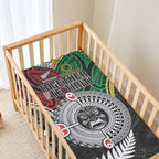 Aotearoa and Cook Islands Mo Te Tiriti Baby Bed Cover New Zealand Honour The Treaty Ake!Ake!Ake!