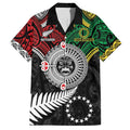 Aotearoa and Cook Islands Mo Te Tiriti Family Matching Long Sleeve Bodycon Dress and Hawaiian Shirt New Zealand Honour The Treaty Ake!Ake!Ake!