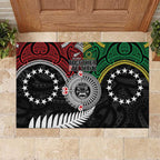 Aotearoa and Cook Islands Mo Te Tiriti Rubber Doormat New Zealand Honour The Treaty Ake!Ake!Ake!