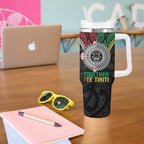 Aotearoa and Cook Islands Mo Te Tiriti Tumbler With Handle New Zealand Honour The Treaty Ake!Ake!Ake!