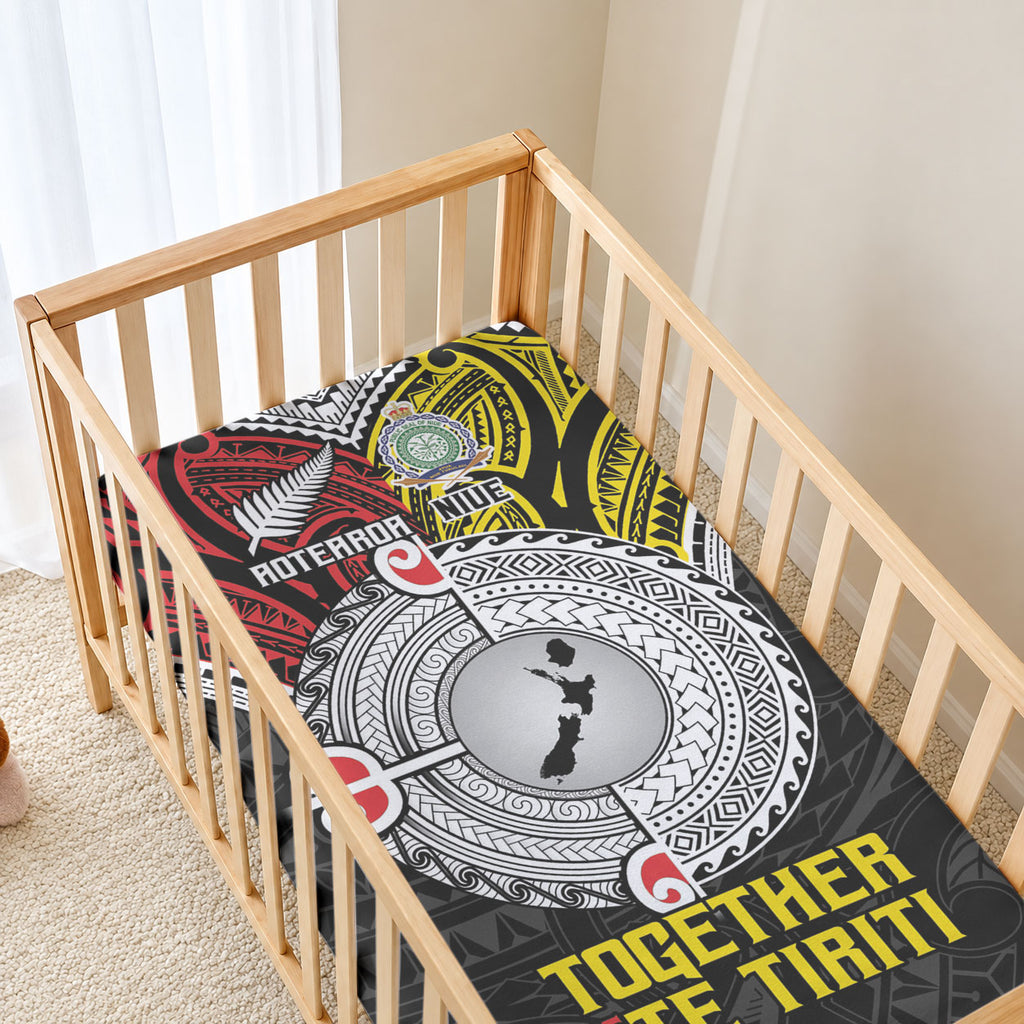Aotearoa and Niue Mo Te Tiriti Baby Bed Cover New Zealand Honour The Treaty Ake!Ake!Ake!