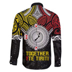 Aotearoa and Niue Mo Te Tiriti Family Matching Short Sleeve Bodycon Dress and Hawaiian Shirt New Zealand Honour The Treaty Ake!Ake!Ake!