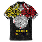 Aotearoa and Niue Mo Te Tiriti Family Matching Tank Maxi Dress and Hawaiian Shirt New Zealand Honour The Treaty Ake!Ake!Ake!