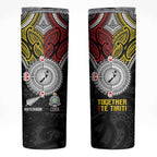 Aotearoa and Niue Mo Te Tiriti Skinny Tumbler New Zealand Honour The Treaty Ake!Ake!Ake!