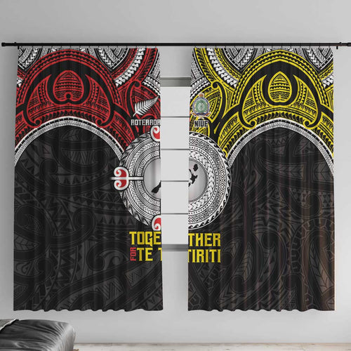 Aotearoa and Niue Mo Te Tiriti Window Curtain New Zealand Honour The Treaty Ake!Ake!Ake!