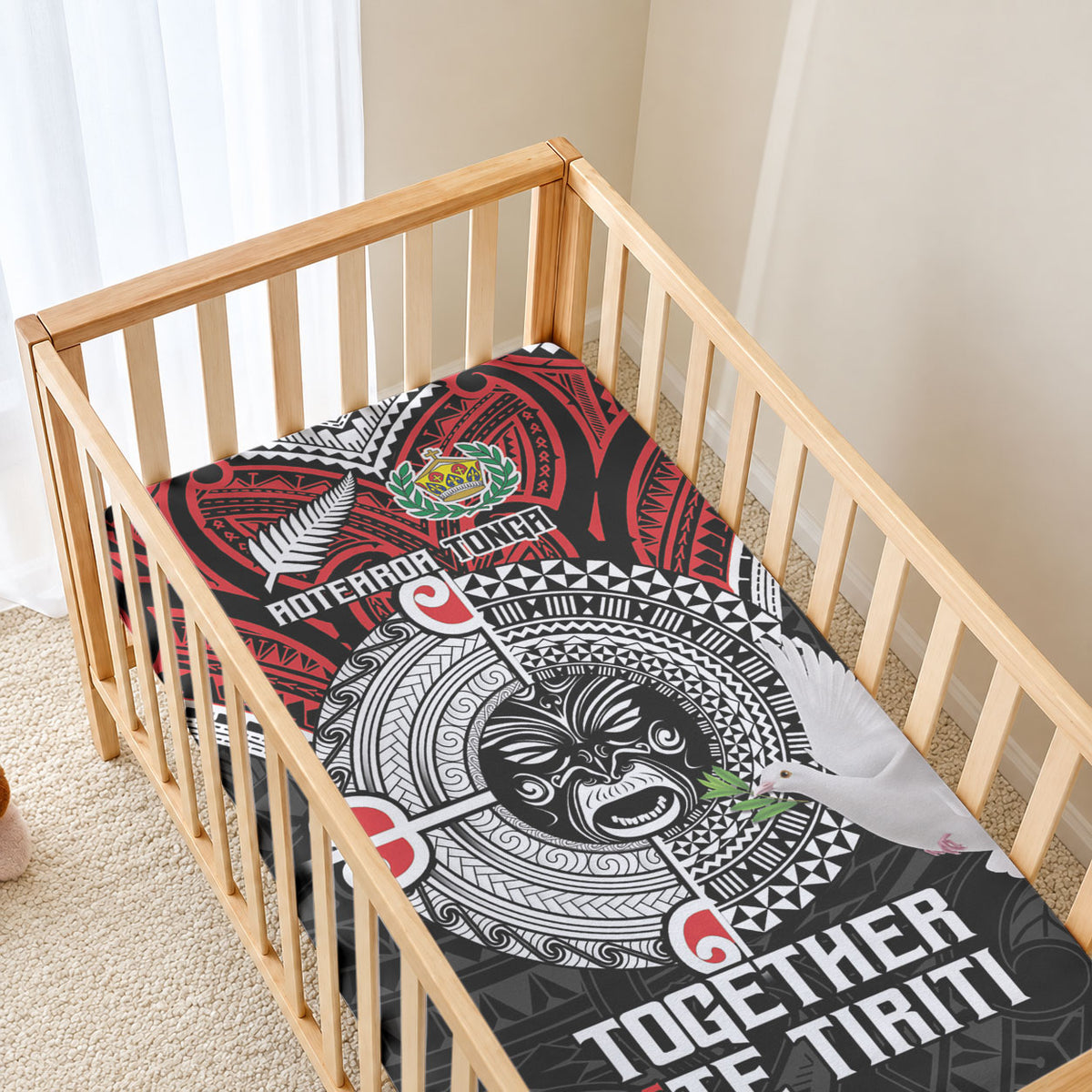 Aotearoa and Tonga Mo Te Tiriti Baby Bed Cover New Zealand Honour The Treaty Ake!Ake!Ake!