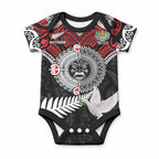 Aotearoa and Tonga Mo Te Tiriti Baby Onesie New Zealand Honour The Treaty Ake!Ake!Ake!