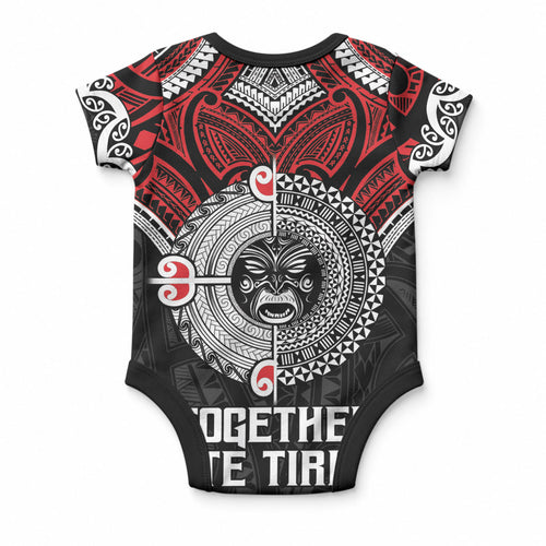 Aotearoa and Tonga Mo Te Tiriti Baby Onesie New Zealand Honour The Treaty Ake!Ake!Ake!