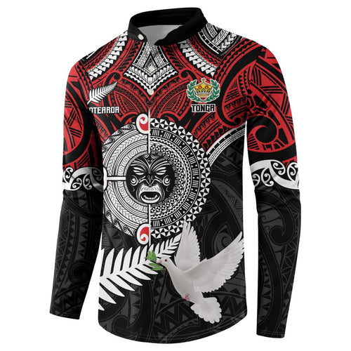 Aotearoa and Tonga Mo Te Tiriti Button Sweatshirt New Zealand Honour The Treaty Ake!Ake!Ake!