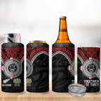 Aotearoa and Tonga Mo Te Tiriti 4 in 1 Can Cooler Tumbler New Zealand Honour The Treaty Ake!Ake!Ake!