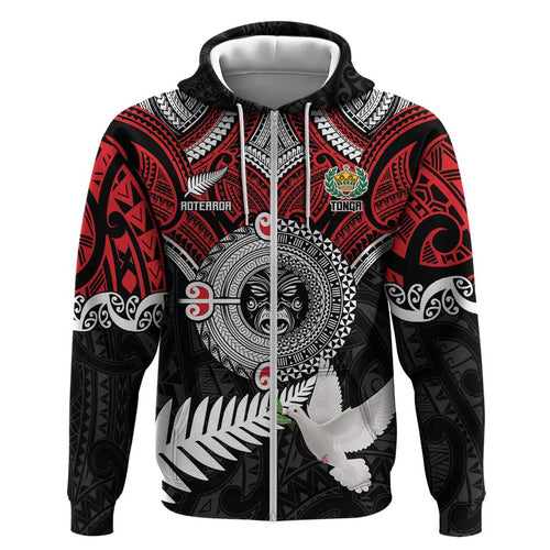 Aotearoa and Tonga Mo Te Tiriti Hoodie New Zealand Honour The Treaty Ake!Ake!Ake!