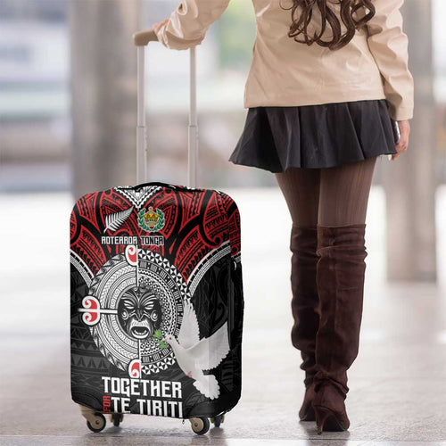 Aotearoa and Tonga Mo Te Tiriti Luggage Cover New Zealand Honour The Treaty Ake!Ake!Ake!