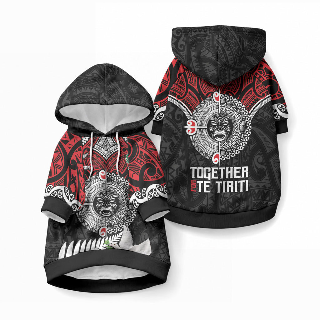 Aotearoa and Tonga Mo Te Tiriti Pet Hoodie New Zealand Honour The Treaty Ake!Ake!Ake!