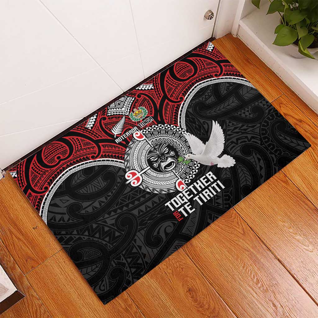 Aotearoa and Tonga Mo Te Tiriti Rubber Doormat New Zealand Honour The Treaty Ake!Ake!Ake!