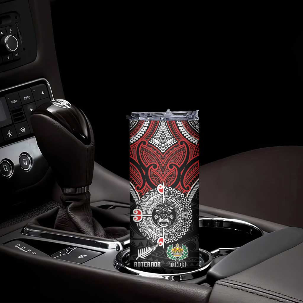 Aotearoa and Tonga Mo Te Tiriti Skinny Tumbler New Zealand Honour The Treaty Ake!Ake!Ake!