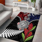 Aotearoa and Samoa Mo Te Tiriti Area Rug Tangata Moana Stand with Tangata Whenua