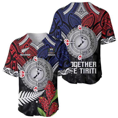 Aotearoa and Samoa Mo Te Tiriti Baseball Jersey Tangata Moana Stand with Tangata Whenua