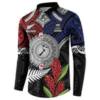 Aotearoa and Samoa Mo Te Tiriti Button Sweatshirt Tangata Moana Stand with Tangata Whenua