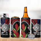 Aotearoa and Samoa Mo Te Tiriti 4 in 1 Can Cooler Tumbler Tangata Moana Stand with Tangata Whenua