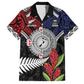 Aotearoa and Samoa Mo Te Tiriti Family Matching Off The Shoulder Long Sleeve Dress and Hawaiian Shirt Tangata Moana Stand with Tangata Whenua