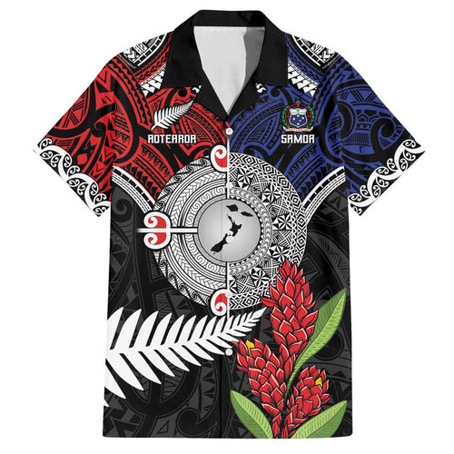 Aotearoa and Samoa Mo Te Tiriti Family Matching Off Shoulder Maxi Dress and Hawaiian Shirt Tangata Moana Stand with Tangata Whenua